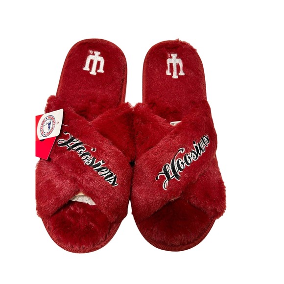 FOCO Women's NCAA College Team Script Wordmark Fuzzy Slide Slippers XL 11/12 - Picture 4 of 4